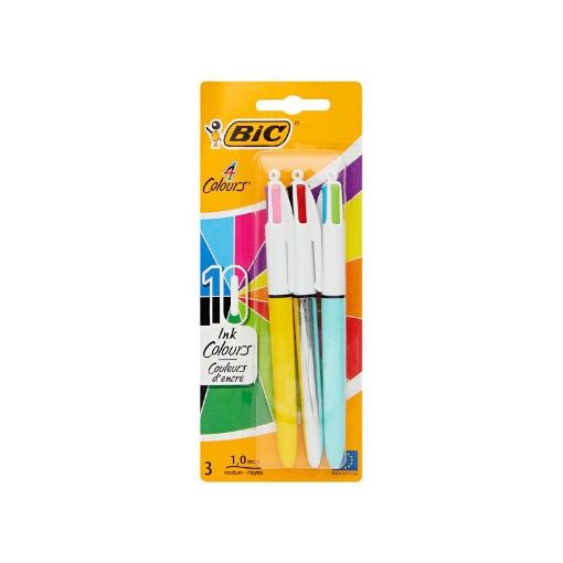 Picture of Bic Card 3 4 Colour Ballpoint Pens