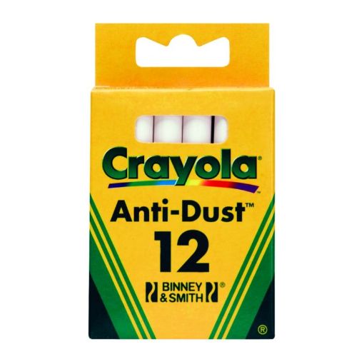 Picture of Crayola Chalk Antidust White (12 Boxes of 12)