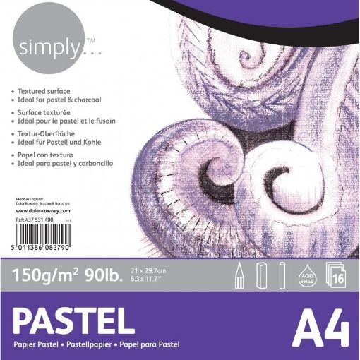Picture of Simply A4 Pastel Pad 150g 16 Sheets