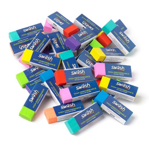 Picture of Swash Assorted Colours Erasers Pack of 32