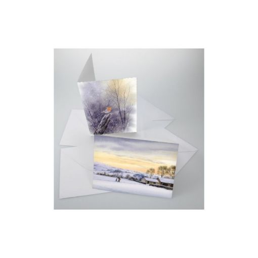 Picture of Frisk Watercolour Cards C5 Deckled Pack of 25
