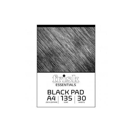 Picture of Frisk Essentials Black Pad 135gsm 30 Sheets A4