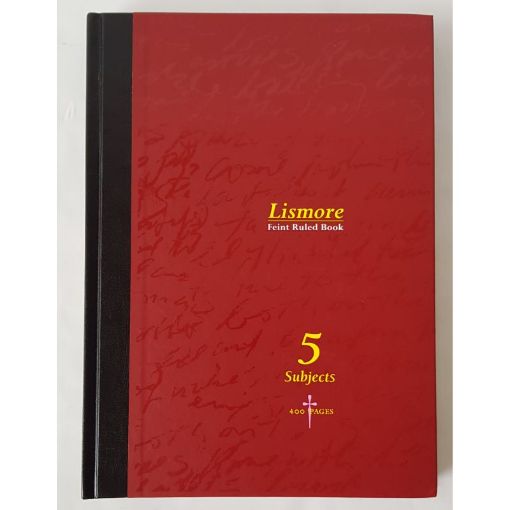 Picture of Lismore 5 Subject Coloured Books A4  400 Page