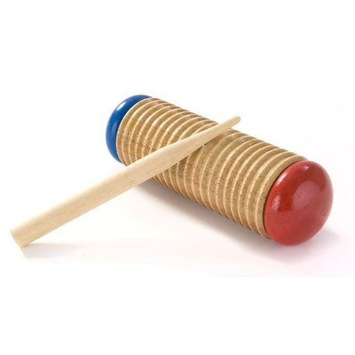 Picture of Wooden Shaker Guiro with Scraper