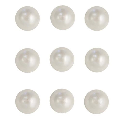 Picture of Rayher Plastic Half Beads White Self Adhesive