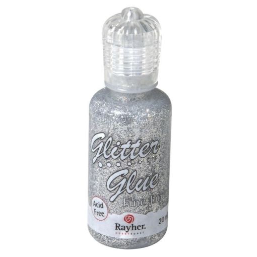 Picture of Glitter Glue Metallic Silver 20 ml