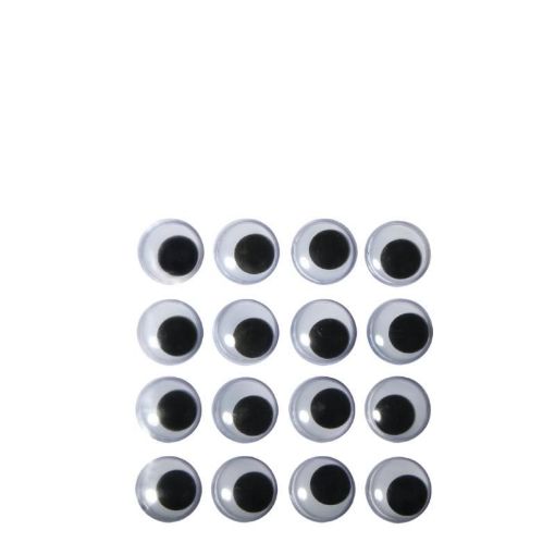 Picture of Plastic Adhesive Wiggling Eyes 15mm Pack of 16