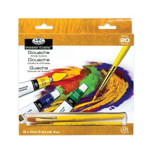 Picture of R&L Essentials Gouache Set of 18 Assorted with Brushes 