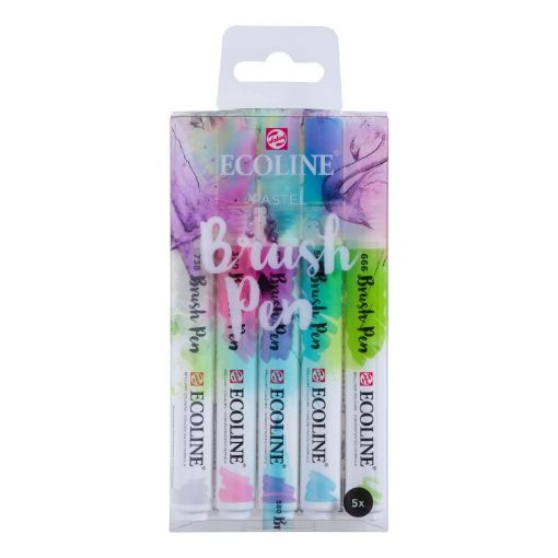 Picture of Ecoline Brush Pen Set of 5 Pastel