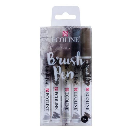 Picture of Ecoline Brush Pen Set of 5 Grey