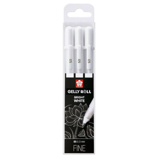 Picture of Sakura Fine Bright White Gel Pens Set of 3