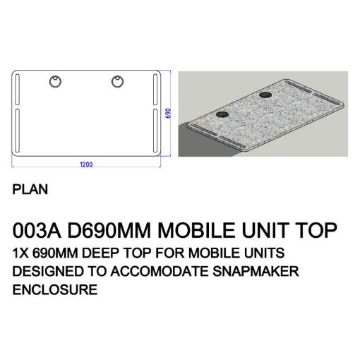 Picture of SG Makerspace Mobile Unit Deep Top 690mm