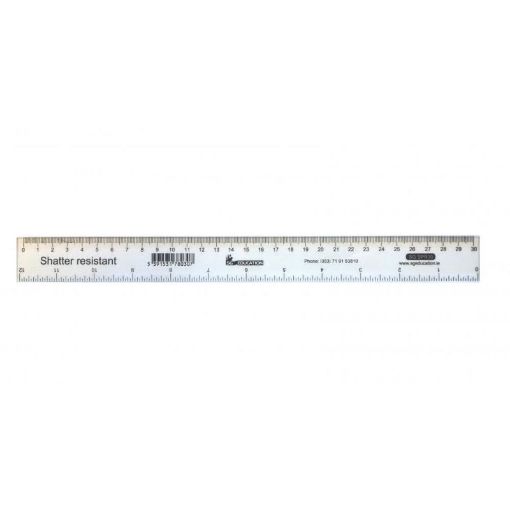 Picture of SG Ruler Clear Shatterproof - 30cm