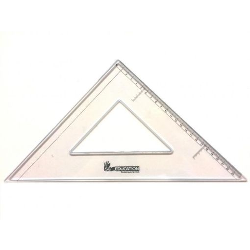 Picture of SG Set Square 45° 25cm 10" Clear