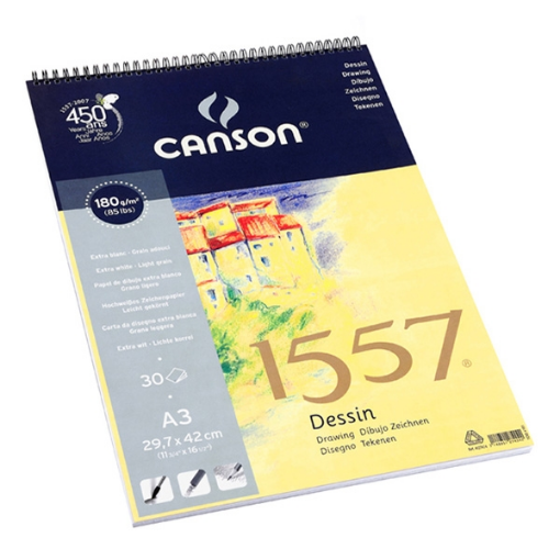 Picture of Canson A3 1557 Sprial Pad 180gsm 30 Sheets 
