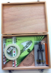 Picture of Wooden Box with Compass, Tape & Elastika Set Squares