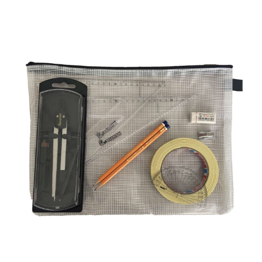 Picture of Pouch Bag with Clutch Pencil Compass, Tape & SG Set Squares