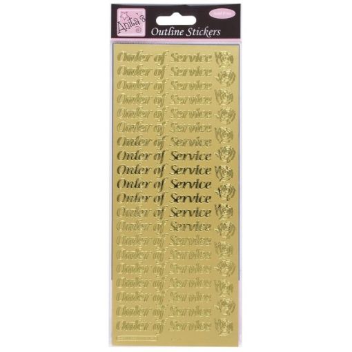 Picture of Order of Service Gold Stickers