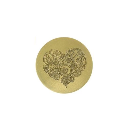 Picture of Manuscript Wax Seal Ornate Heart 25mm