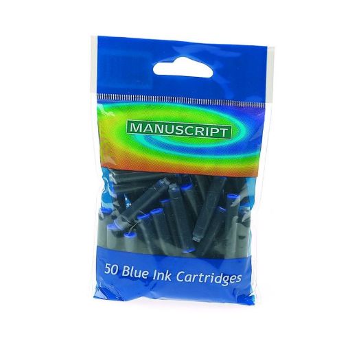 Picture of Manuscript Ink Cartridges Blue Pack of 50
