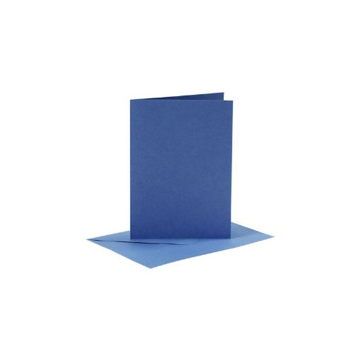 Picture of Cards & Env 10.5x15cm 6 pack Blue
