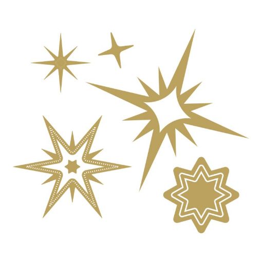 Picture of Rayher Adhesive Stars Gold 10x23cm