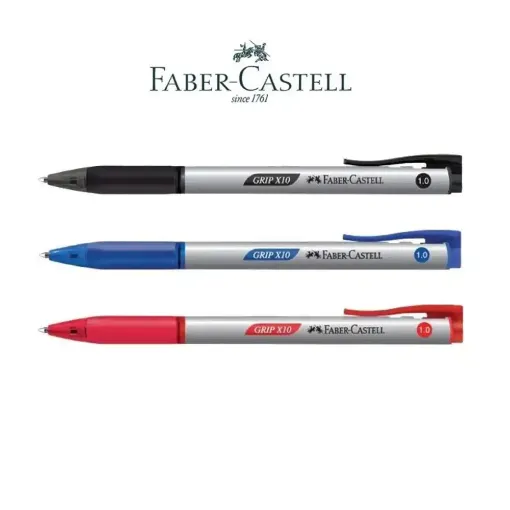 Picture of Faber Castell Grip X10 Ballpoint Pens Pack of 10 Range