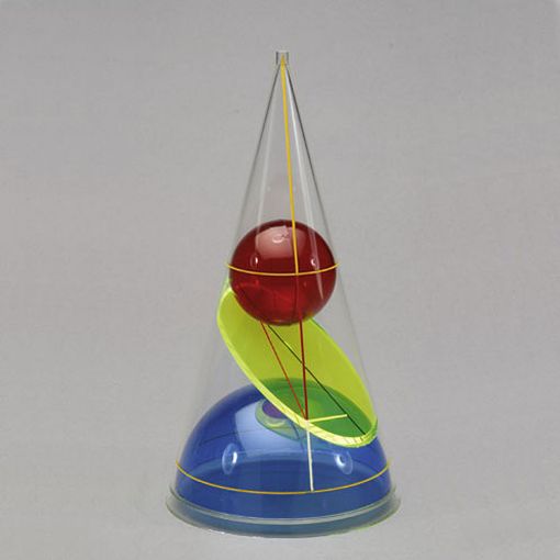Picture of Cone w Ellipse & 2 spheres  