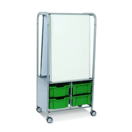 Picture of Gratnell Makerhub Cart with 2 Whiteboards & Trays