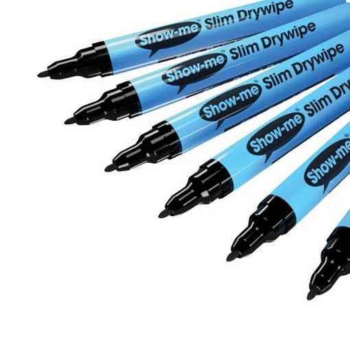 Picture of Show-me Mini Fine Tip Markers Black 12 Pack