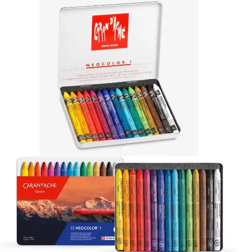 Picture of Caran d'Ache Neocolor I Watersoluble Wax Pastels Pack of 15