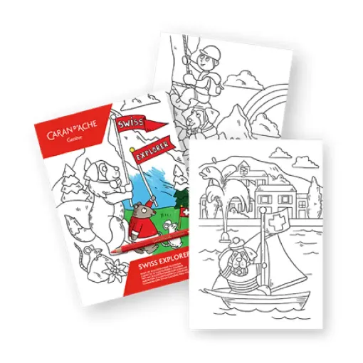 Picture of Caran Dache Swiss Explorer Colouring Book A5