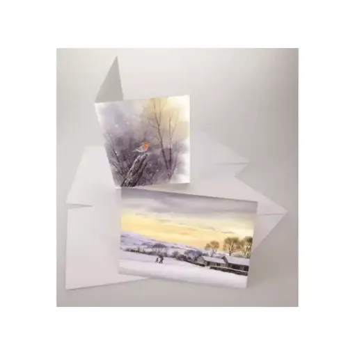 Picture of Frisk Watercolour Cards C6 Plain Pack of 10
