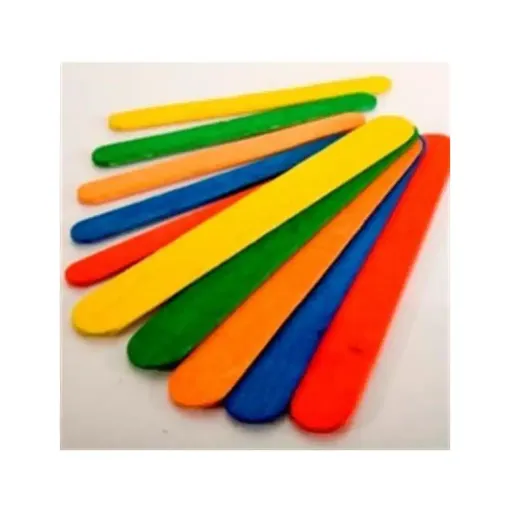 Picture of Jumbo Craft Lollipop Sticks-100pack - Coloured