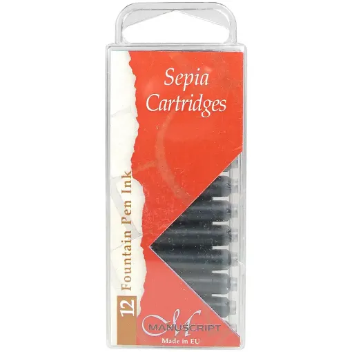 Picture of Manuscript Ink Cartridges Seppia for Fountain Pens (Pack of 12) MC0461SP +