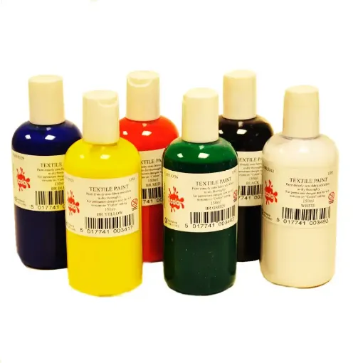 Picture of Fabric Paint Set of 6 x 100ml in Assorted colours