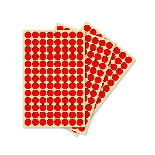 Picture of Proform Self Adhessive Red Dots 8mm 