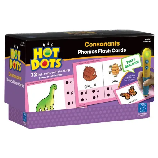 Picture of Hot Dots Phonics Flash Cards Consonants