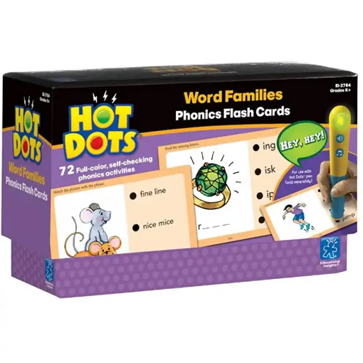 Picture of Hot Dots Phonics Flash Cards Word Families