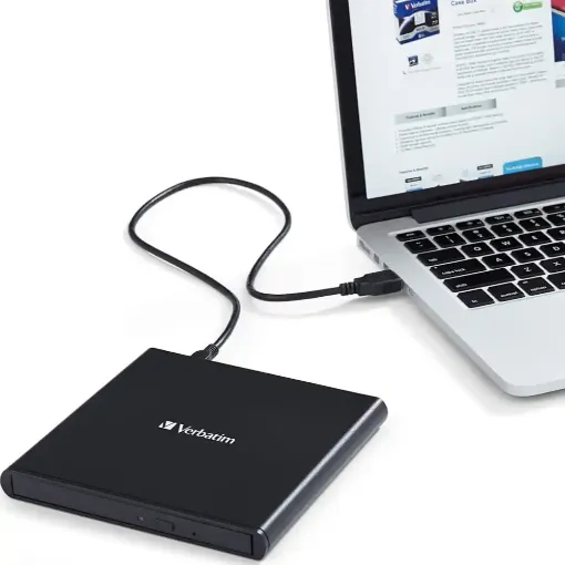 Picture of Verbatim External Slimline CD/DVD Writer USB 2.0 Black