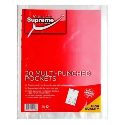 Picture of A4 Plastic Poly Pockets Pack of 20