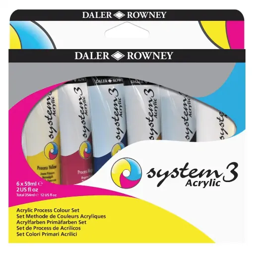 Picture of Daler-Rowney System3 Acrylic Process Mixing Set 6x59ml