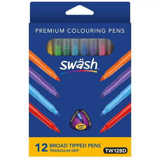 Picture of Swash Colour Markers Broad Tip 12 Pack