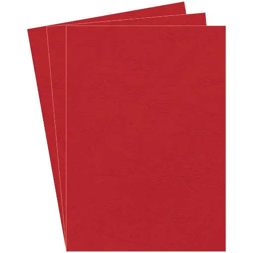Picture of A4 Leather Look Binding Covers Red (Pack of 100)