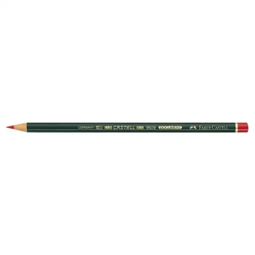 Picture of Faber Castell Document 9609 Indelible Pencil - Red (Pack of 12) 