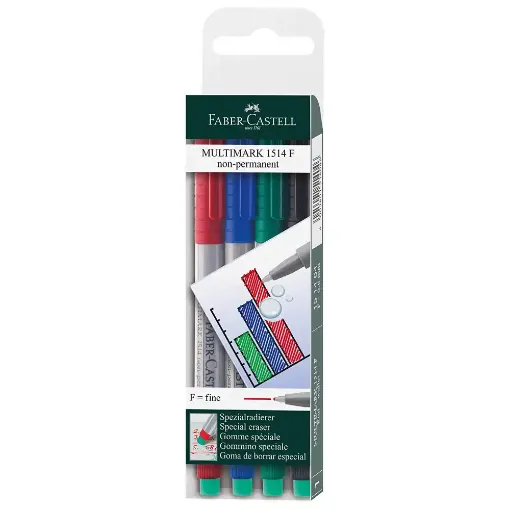 Picture of Faber Castell Multimark Overhead Markers Medium Set of 4