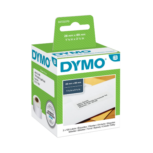 Picture of Dymo LabelWriter Address Labels 28mm x 89mm (Pack of 260)
