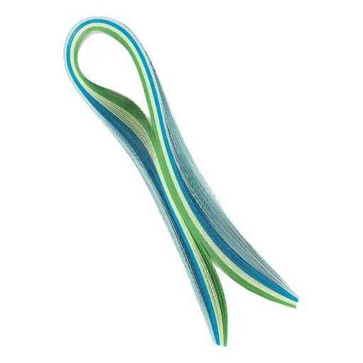 Picture of Quilling Strips Assorted Blues & Greens 100 pack