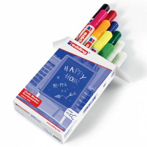 Picture of Edding Chalk Markers Box of 10 Assorted Colours