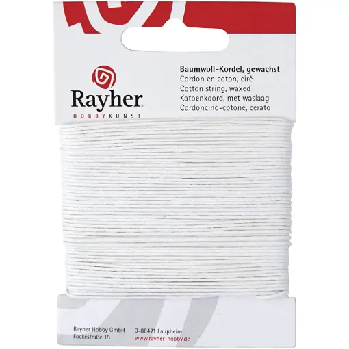 Picture of Rayher Waxed Cotton Cord - White